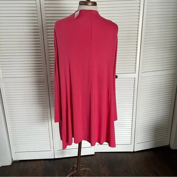 Lane Bryant cardigan open front lightweight pink 22 / 24 new - Picture 2 of 7